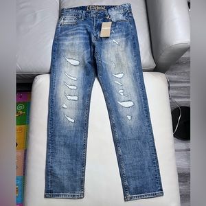 NWT - Desigual Men’s Distressed Straight Jeans - Size 32